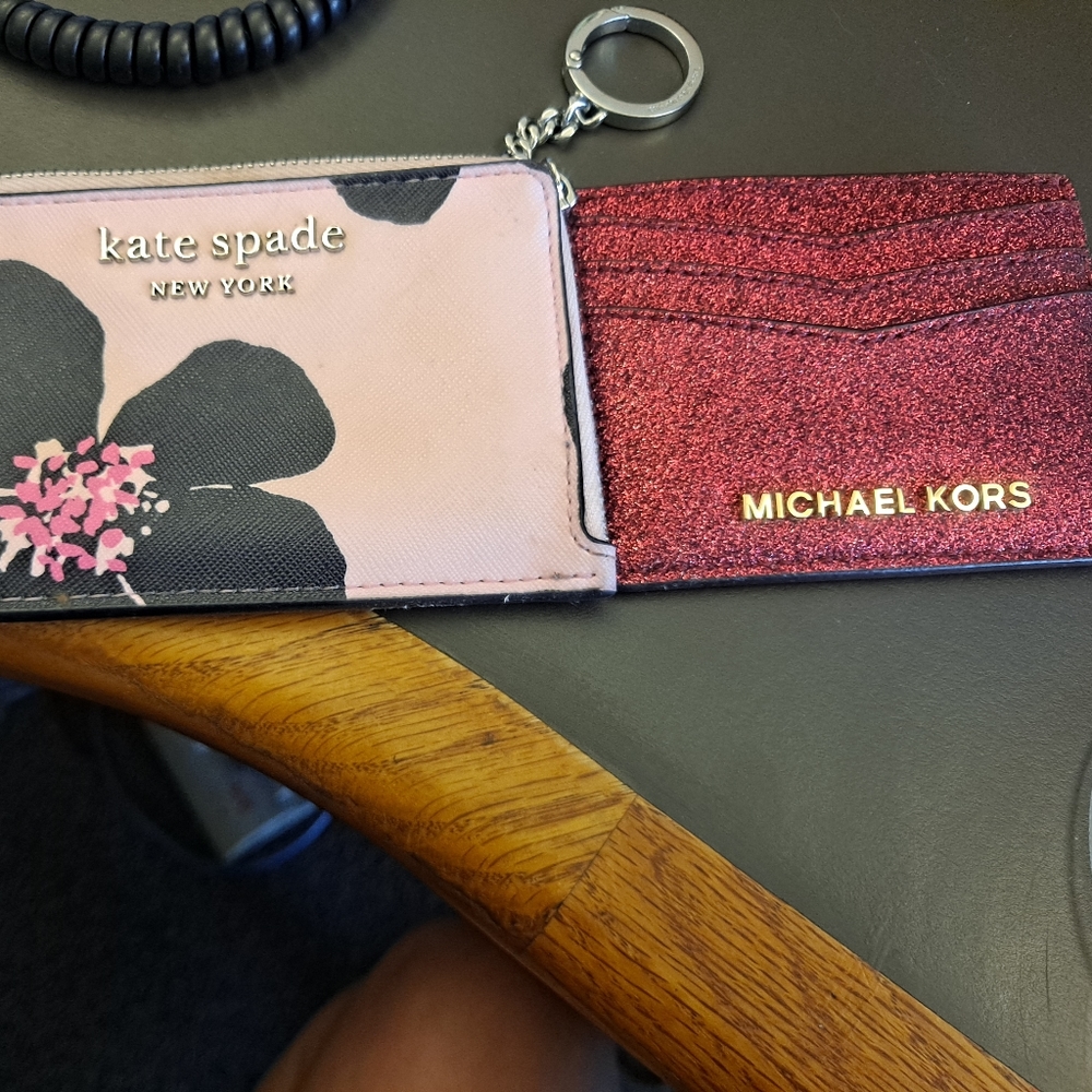 MK credit card holder and Kate Spade wallet